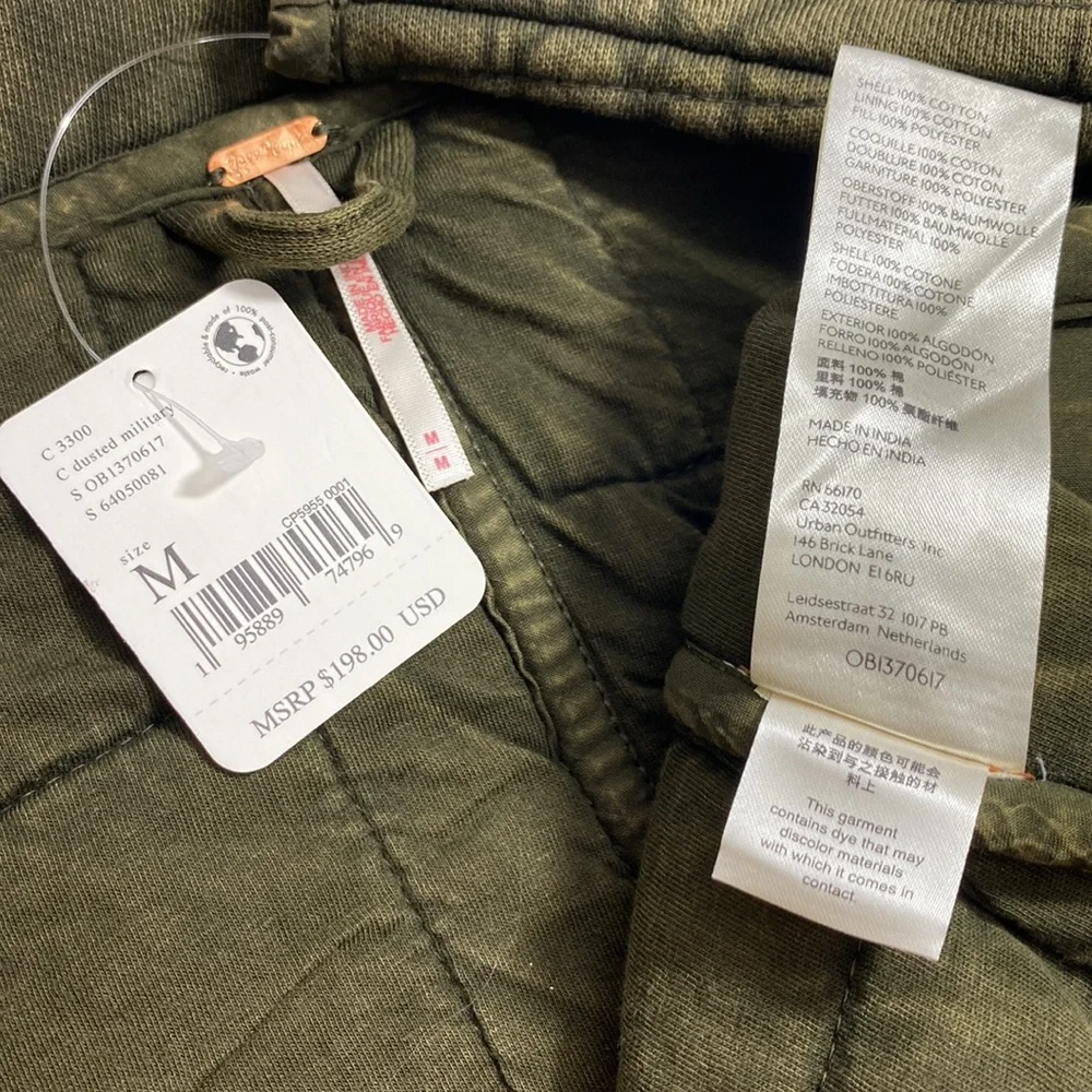 NWT - Free People Dolman Quilted Knit Jacket - Size: M, Color: Dusted Military - Picture 14 of 16